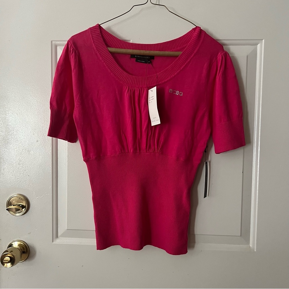 NWT BCBGMAXAZRIA Pink Sweater Top